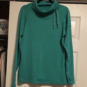 Nike Women's Green Cowl Neck Dri Fit